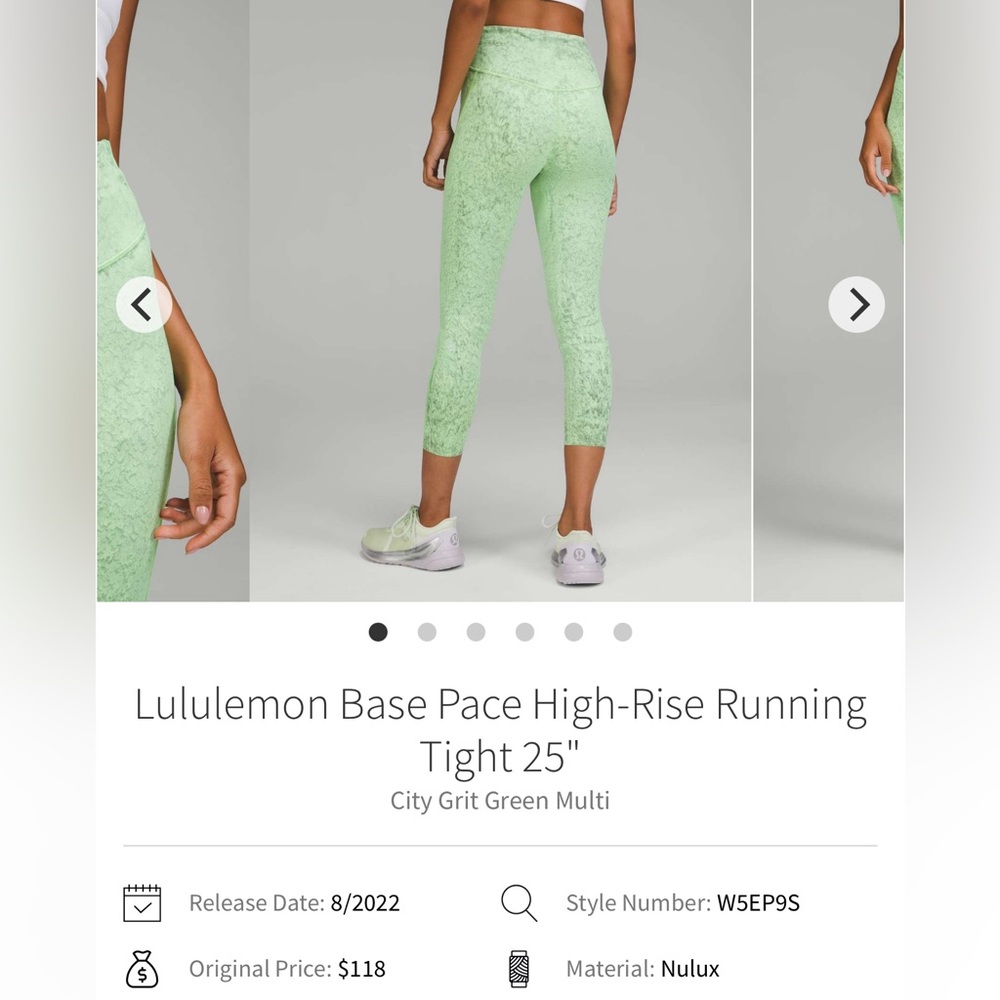 Lululemon Base Pace High-Rise Running Tight 25"